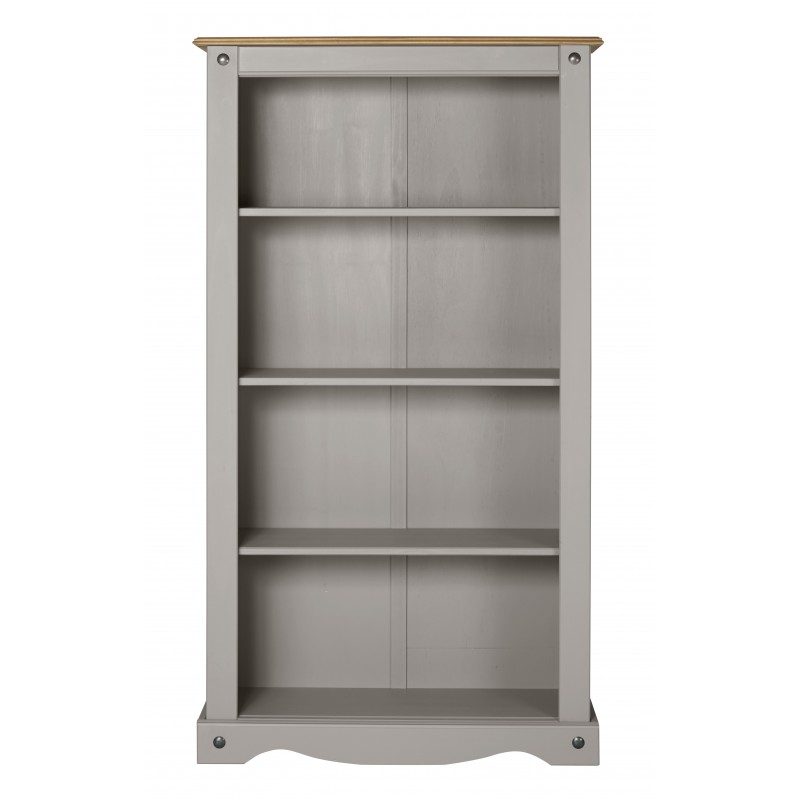 Corona Grey Wax Medium Bookcase